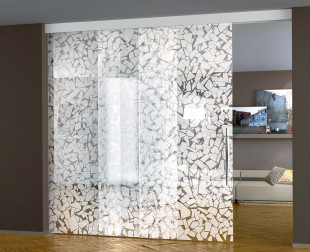sklenené posuvné dvere so vzorom