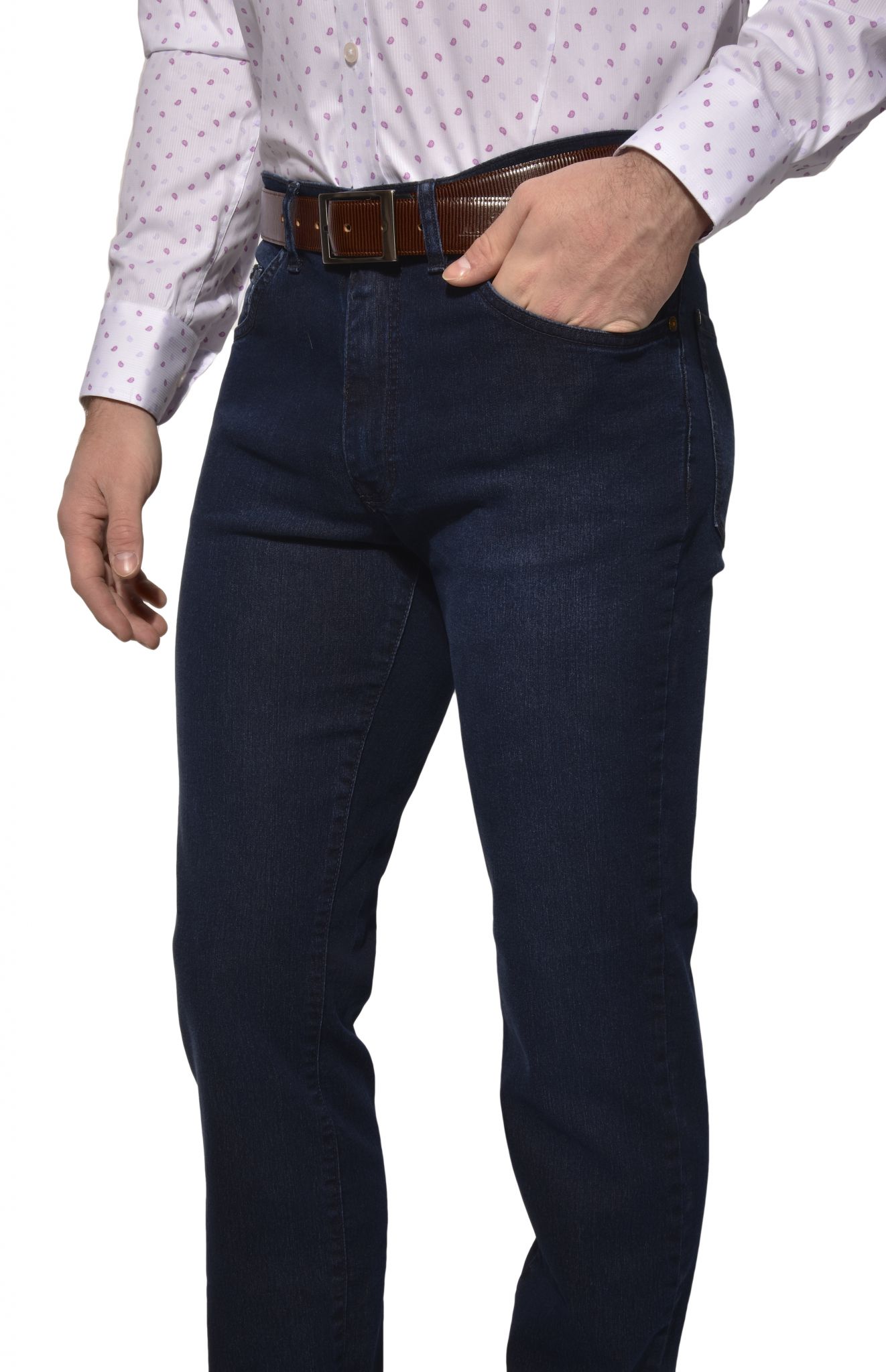modré pánske jeansy 